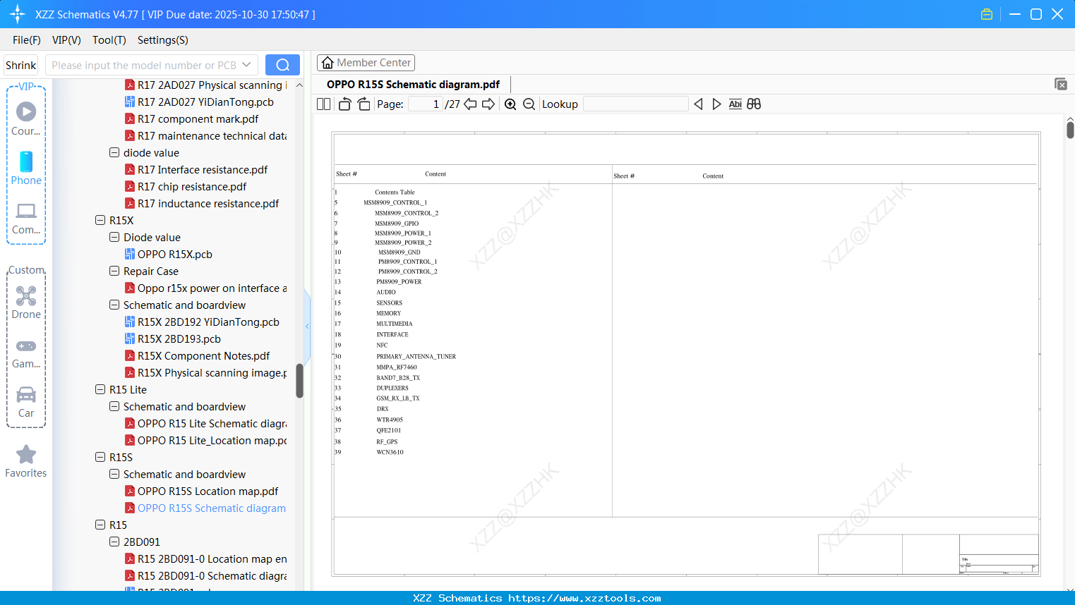 OPPO R15S Schematic Diagram